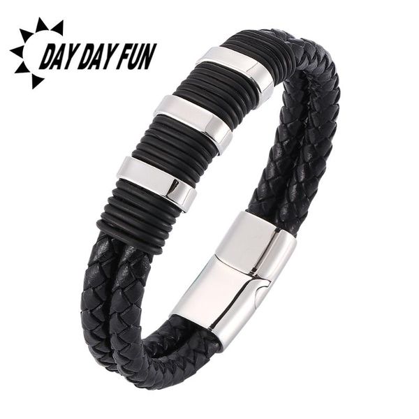 2020 trendy men bracelets black leather bracelet men stainlees steel buckle chain rope bracelets male female bracelet e805, White
2020 trendy men bracelets black leather bracelet men stainlees steel buckle chain rope bracelets male female bracelet e805, White