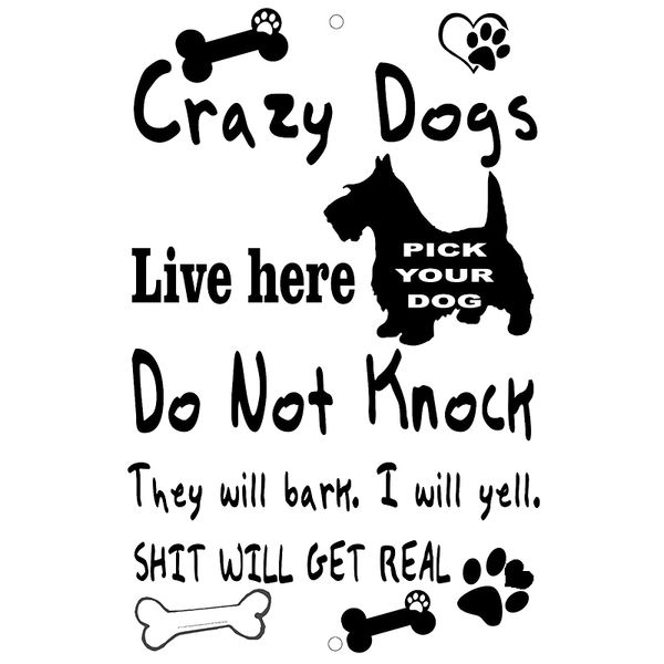 16*10.1cm crazy dogs live here do not knock they will bark i i will yell shit will get real funny personality car sticker
16*10.1cm crazy dogs live here do not knock they will bark i i will yell shit will get real funny personality car sticker