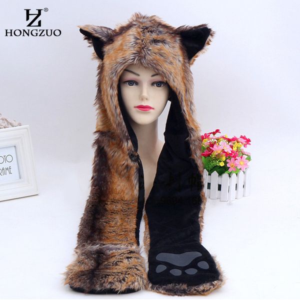 hongzuo faux fur cap animal hat ear flaps hand pockets 3in1 animal hood hat wolf plush warm scarf cap gloves pc194, Blue;gray
hongzuo faux fur cap animal hat ear flaps hand pockets 3in1 animal hood hat wolf plush warm scarf cap gloves pc194, Blue;gray