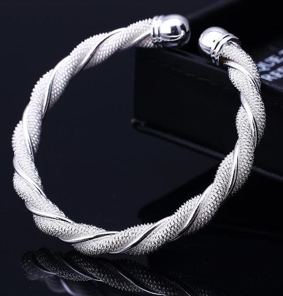 promotion fashion sterling silver plated bracelet charms bangle 925 silver rope bracelets party jewelry high quality, Black
promotion fashion sterling silver plated bracelet charms bangle 925 silver rope bracelets party jewelry high quality, Black