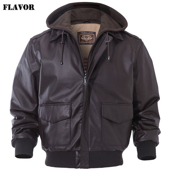 flavor men's real leather bomber jacket men lambskin genuine leather jacket pilot removable hood warm coat, Black
flavor men's real leather bomber jacket men lambskin genuine leather jacket pilot removable hood warm coat, Black