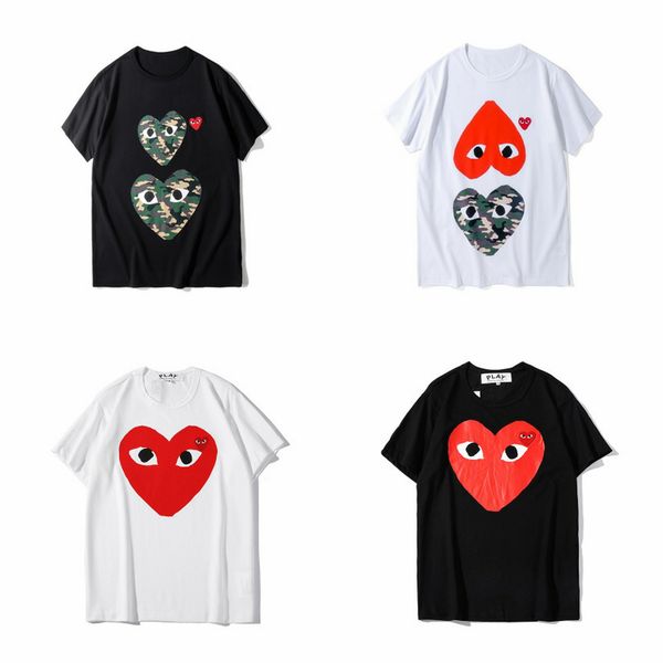 fashion mens designer t shirt commes des garcons cotton embroided red heart heyplay casual tees white t-shirt men short summer vetements, Black;blue
fashion mens designer t shirt commes des garcons cotton embroided red heart heyplay casual tees white t-shirt men short summer vetements, Black;blue