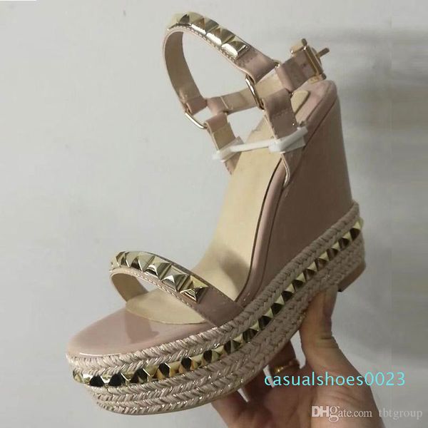 designers red bottom platform wedge sandals espadrille shoes women high heel summer sandals silver glitter-covered leather us4-11 c23, Black
designers red bottom platform wedge sandals espadrille shoes women high heel summer sandals silver glitter-covered leather us4-11 c23, Black