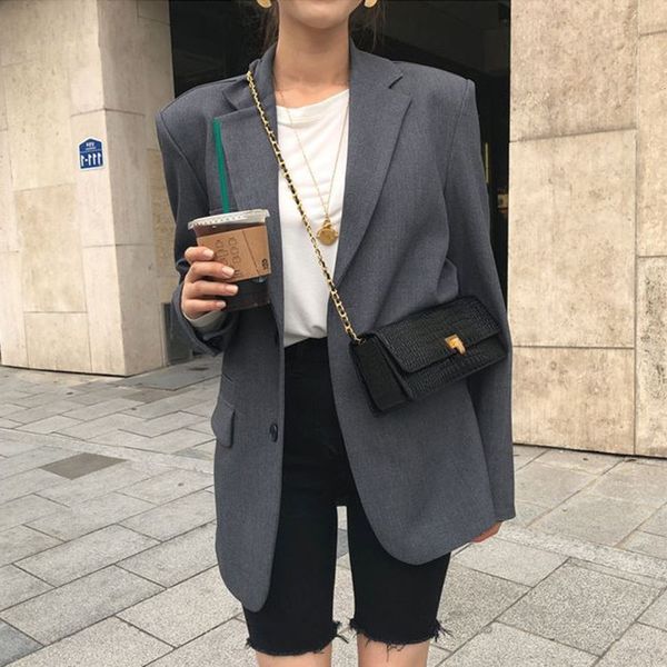 blazer jakect r women thin oversize boy friend grey blazer jacket 2020 spring new, White;black
blazer jakect r women thin oversize boy friend grey blazer jacket 2020 spring new, White;black