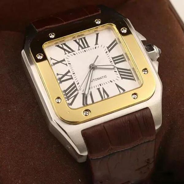 2019 mens watch 100 xl black men's automatic mechanical sports mens watches date 40mm leather band wristwatches quality, Slivery;brown
2019 mens watch 100 xl black men's automatic mechanical sports mens watches date 40mm leather band wristwatches quality, Slivery;brown