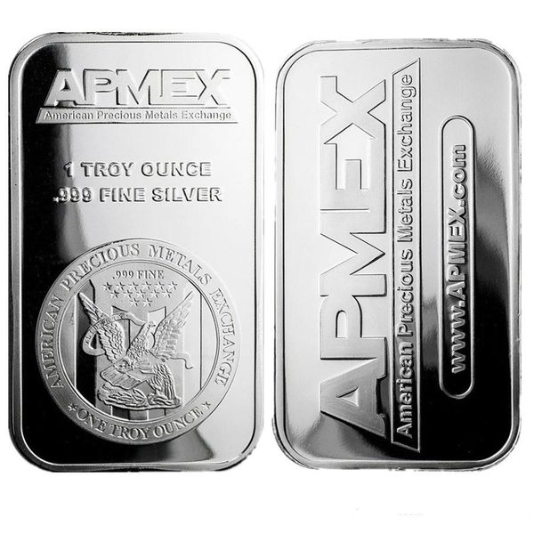 1 OZ APMEX Silver Plated Metal Bar Mint Bullion Bar Silver Coin for Home Collection Souvenir gifts silver bullion bar
1 OZ APMEX Silver Plated Metal Bar Mint Bullion Bar Silver Coin for Home Collection Souvenir gifts silver bullion bar