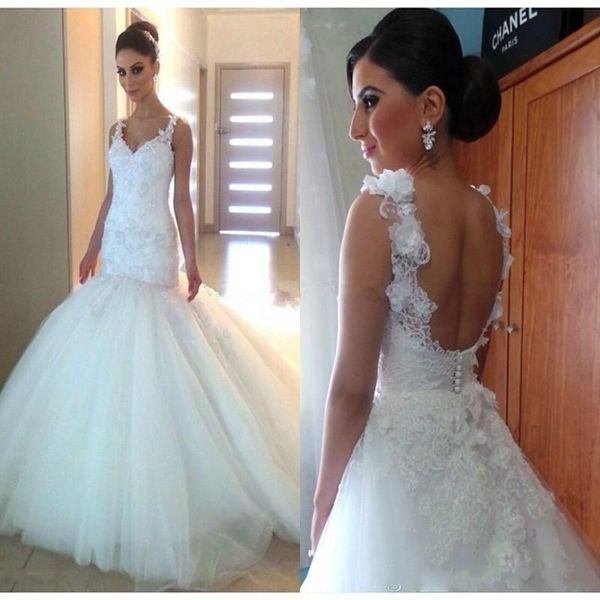 Charming Sequins Mermaid Lace Wedding Dresses V-Neck Floral Lace Plus Size Bridal Gown Vestido de novia Bride Dress
Charming Sequins Mermaid Lace Wedding Dresses V-Neck Floral Lace Plus Size Bridal Gown Vestido de novia Bride Dress