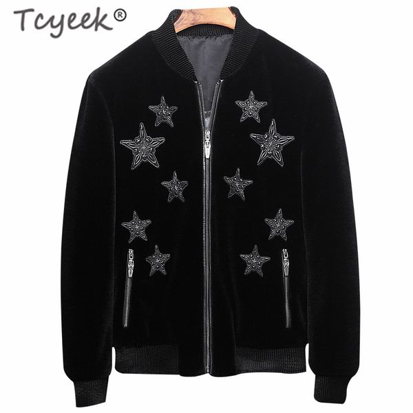 tcyeek winter real fur jacket men clothes 2019 korean streetwear sheep shearing jacket fashion thick warm outerwear hiver 184-3, Black
tcyeek winter real fur jacket men clothes 2019 korean streetwear sheep shearing jacket fashion thick warm outerwear hiver 184-3, Black