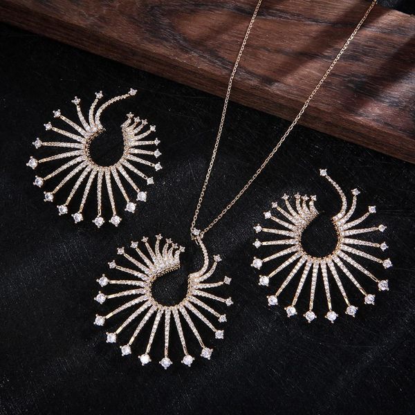 new firework pendant lover's pendant cubic zircon cz jewelry sets for women wedding dubai gold bridal jewelry sets d1425, Silver
new firework pendant lover's pendant cubic zircon cz jewelry sets for women wedding dubai gold bridal jewelry sets d1425, Silver