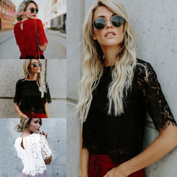 fashion summer women lace vest tank casual cap sleeve evening party clubwear short sleeve t shirt, White
fashion summer women lace vest tank casual cap sleeve evening party clubwear short sleeve t shirt, White