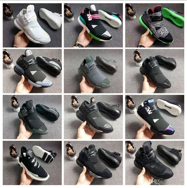 Оптовая 12 Цветов Y-3 QASA RACER Высота Повседневная Обувь Кроссовки Дышащие Мужчины и Женщины Повседневная Обувь Пары Y3 Обувь Размер Eur36-44