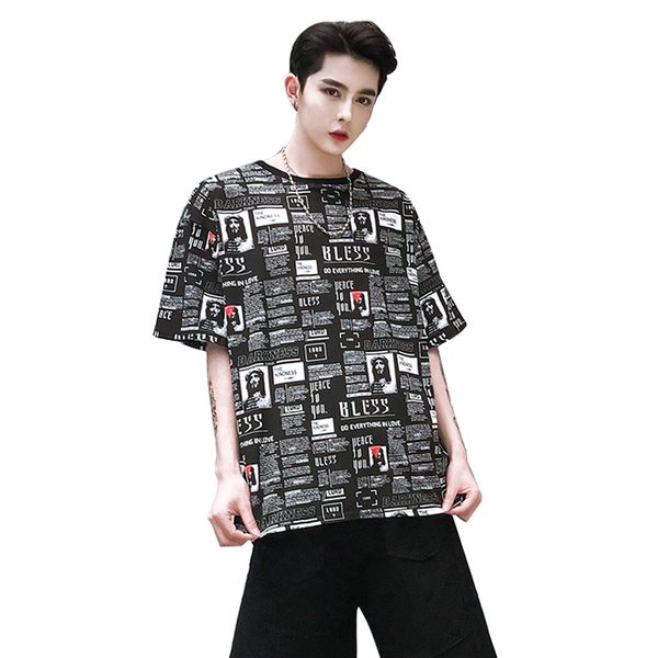 spring and summer trend short t male country tide brand short-sleeved loose bedroom clothing six european station t-shirt beauty, White;black
spring and summer trend short t male country tide brand short-sleeved loose bedroom clothing six european station t-shirt beauty, White;black