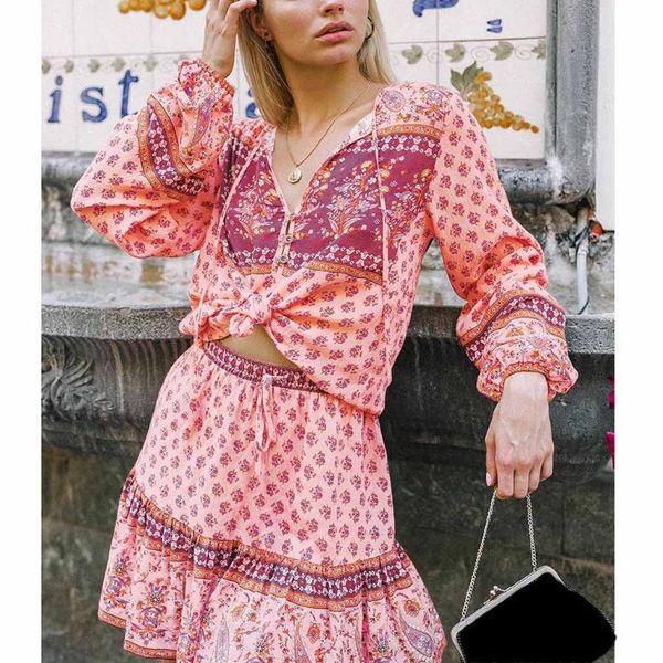 2020 summer floral print ruffles long sleeve dew navel camis short mini skirt women two piece set women holiday outfits#j30, White
2020 summer floral print ruffles long sleeve dew navel camis short mini skirt women two piece set women holiday outfits#j30, White