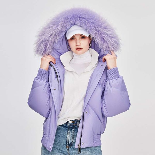 winter new fashion street designer brand women short duck down jacket cute pink color real fur outerwear, Black
winter new fashion street designer brand women short duck down jacket cute pink color real fur outerwear, Black