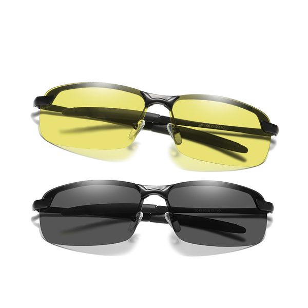 men pchromic sunglasses polarized driving glasses male change color sunglasses day night vision half frame shades 3043bs2, White;black
men pchromic sunglasses polarized driving glasses male change color sunglasses day night vision half frame shades 3043bs2, White;black