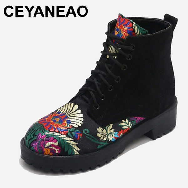 ceyaneao winter fashion flower embroidery lace up ankle boots women motorcycle short boots female punk booties suede casual shoe, Black
ceyaneao winter fashion flower embroidery lace up ankle boots women motorcycle short boots female punk booties suede casual shoe, Black