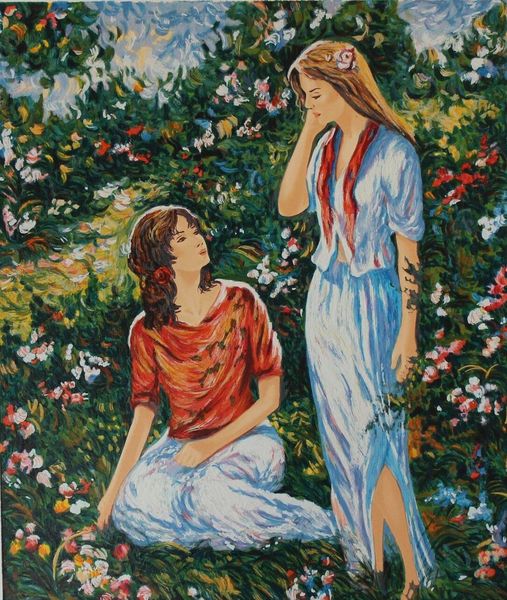a092# igor semeko sisters home decor handpainted & hd print oil painting on canvas wall art canvas pictures 191206
a092# igor semeko sisters home decor handpainted & hd print oil painting on canvas wall art canvas pictures 191206