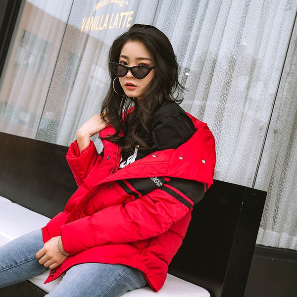 p shoot 2018 new style korean-style mixed colors versatile down coat couple's cotton-padded clothes short large size basebal, Black;white
p shoot 2018 new style korean-style mixed colors versatile down coat couple's cotton-padded clothes short large size basebal, Black;white