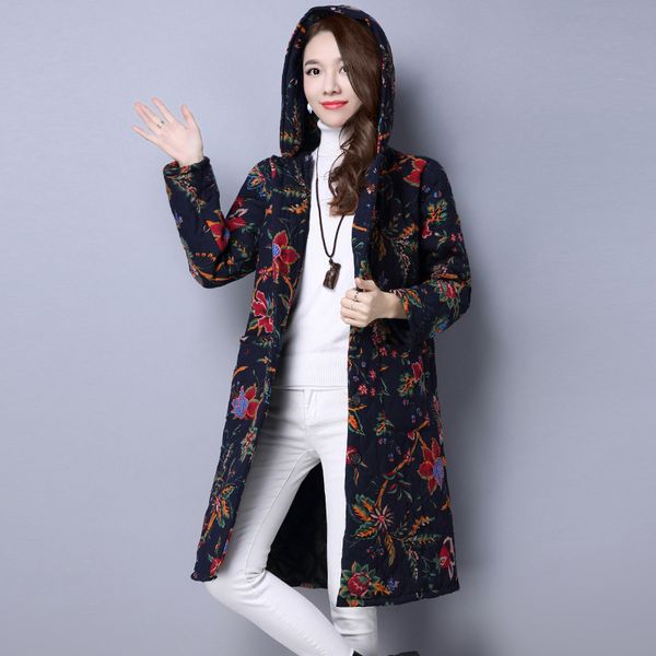 p shoot ethnic-style large size women's cotton-padded clothes coat autumn and winter printed mid-length cotton linen thick h, Blue;black
p shoot ethnic-style large size women's cotton-padded clothes coat autumn and winter printed mid-length cotton linen thick h, Blue;black