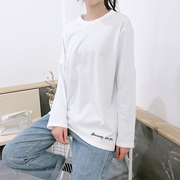 2020 long sleeve t- women's white slim long sleeve round collar base women's t- shirt shirt 90396
2020 long sleeve t- women's white slim long sleeve round collar base women's t- shirt shirt 90396