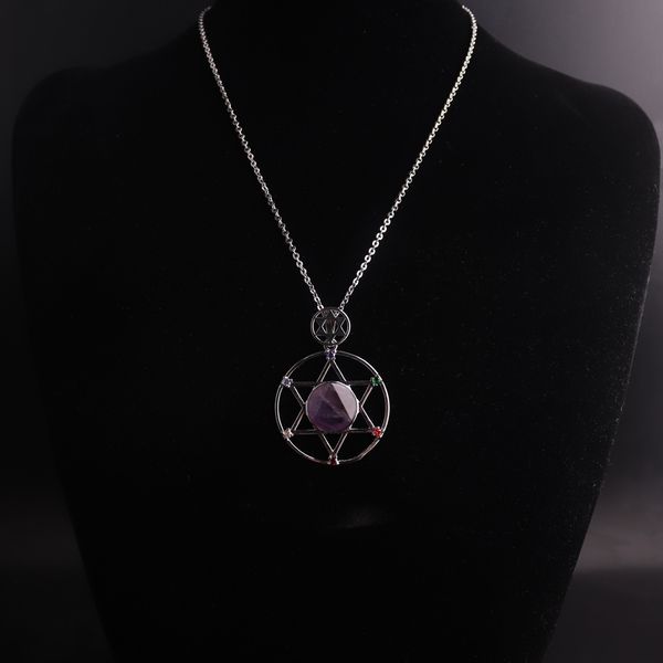 6pcs amethysts natural stone pendants hexagram point necklace pendant healing pendulum crystal necklaces jewelry for women, Silver
6pcs amethysts natural stone pendants hexagram point necklace pendant healing pendulum crystal necklaces jewelry for women, Silver