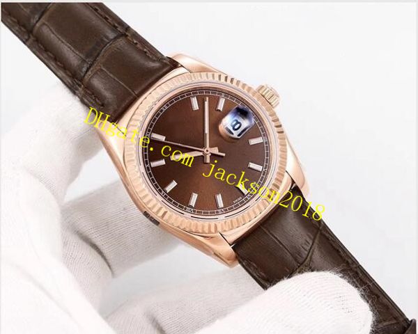 3 style 1118135 118138 118139 316l eta 2836 movement fluted 18k gold bezel 36mm alligator leather strap automatic mens watches, Slivery;brown
3 style 1118135 118138 118139 316l eta 2836 movement fluted 18k gold bezel 36mm alligator leather strap automatic mens watches, Slivery;brown