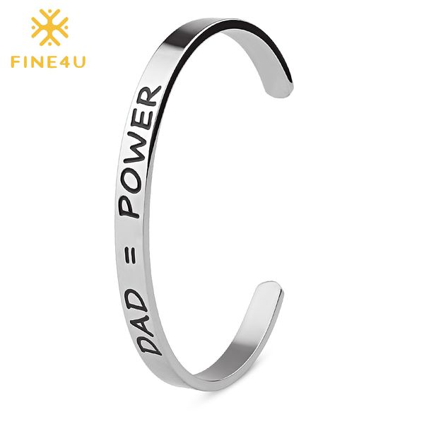 fine4u b259 stainless steel cuff bangle for father engraved i love dad personalized jewelry birthday gift, Black
fine4u b259 stainless steel cuff bangle for father engraved i love dad personalized jewelry birthday gift, Black