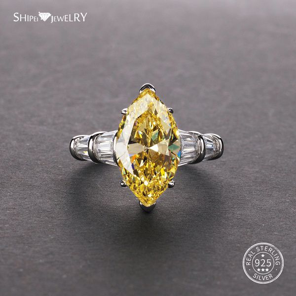 shipei classic 100% 925 sterling silver 8*14mm moissanite wedding engagement coctail couple ring jewelry size 5-12, Golden;silver
shipei classic 100% 925 sterling silver 8*14mm moissanite wedding engagement coctail couple ring jewelry size 5-12, Golden;silver
