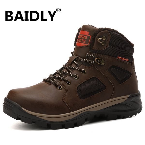new leather non-slip men ankle boots high men boots super warm plush snow outdoor casual men's winter shoes, Black
new leather non-slip men ankle boots high men boots super warm plush snow outdoor casual men's winter shoes, Black