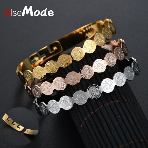 elsemode charm virgin mary bracelet cross stainless steel st benedict bangle men women amulet for christian religious talisman, White
elsemode charm virgin mary bracelet cross stainless steel st benedict bangle men women amulet for christian religious talisman, White