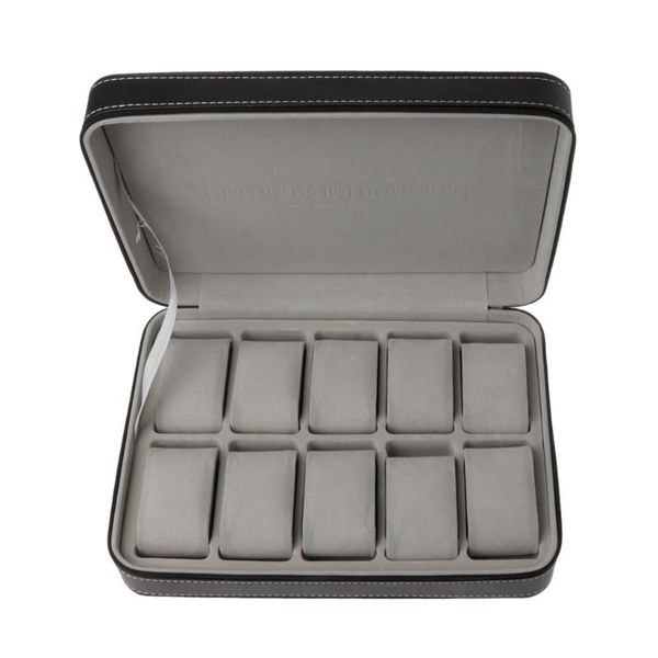 10 slots watch zipper travel box leather display case organizer jewelry storage, Black;blue
10 slots watch zipper travel box leather display case organizer jewelry storage, Black;blue