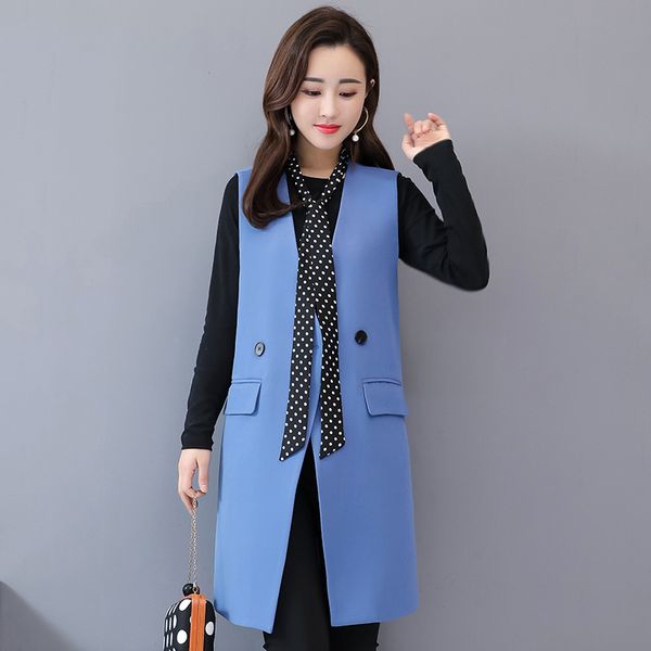 vest for women sleeveless v-neck single button solid medium length pockets slim spring chaquetas mujeres trendy office lady, Black;white
vest for women sleeveless v-neck single button solid medium length pockets slim spring chaquetas mujeres trendy office lady, Black;white
