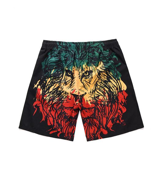 mens 3d lion printed swim shorts 19ss summer new casual beach board shorts