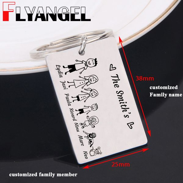 flyangel custom name family members keychain fashion keyring family souvenir members exclusive gifts, Silver
flyangel custom name family members keychain fashion keyring family souvenir members exclusive gifts, Silver