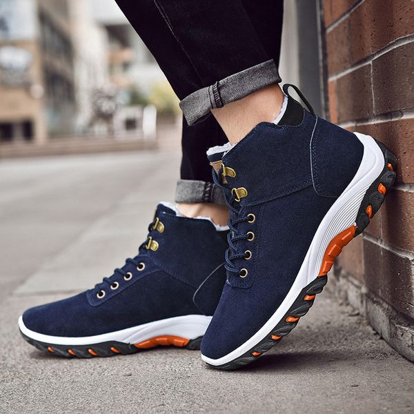 newly men winter high shoes soft leather boots warm leather shoes outdoor travel cotton sneakers s66, Black
newly men winter high shoes soft leather boots warm leather shoes outdoor travel cotton sneakers s66, Black
