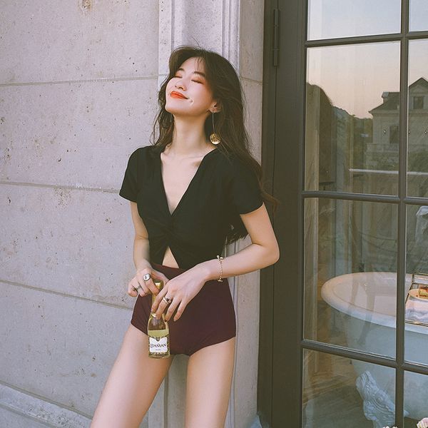 swimwear for girls swimsuits women summer 2019 women's bathing suit new coloured short long sleeve back swimming spandex, White;black
swimwear for girls swimsuits women summer 2019 women's bathing suit new coloured short long sleeve back swimming spandex, White;black