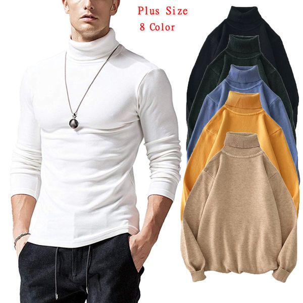 2019 new autumn winter men's warm sweater harajuku turtleneck solid color casual sweater slim fit brand knitted pullovers, White;black
2019 new autumn winter men's warm sweater harajuku turtleneck solid color casual sweater slim fit brand knitted pullovers, White;black