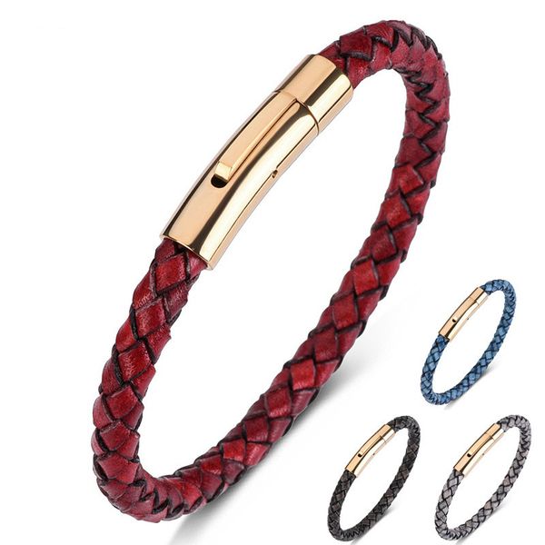 classic style leather bracelet simple black stainless steel button neutral for couples accessories hand-woven jewelry friend gifts
classic style leather bracelet simple black stainless steel button neutral for couples accessories hand-woven jewelry friend gifts