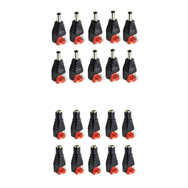 20pcs 12v male female dc power jack plug adapter connector for cctv transmission voltage range: 1v ~ 38v (for low voltage
20pcs 12v male female dc power jack plug adapter connector for cctv transmission voltage range: 1v ~ 38v (for low voltage