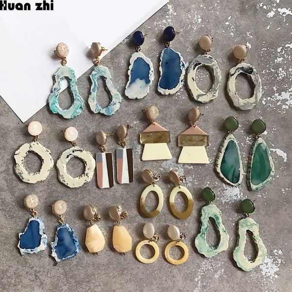 huanzhi design geometric irregular marble pattern stone sice resin long drop acetate earring for women girls party jewelry, Silver
huanzhi design geometric irregular marble pattern stone sice resin long drop acetate earring for women girls party jewelry, Silver