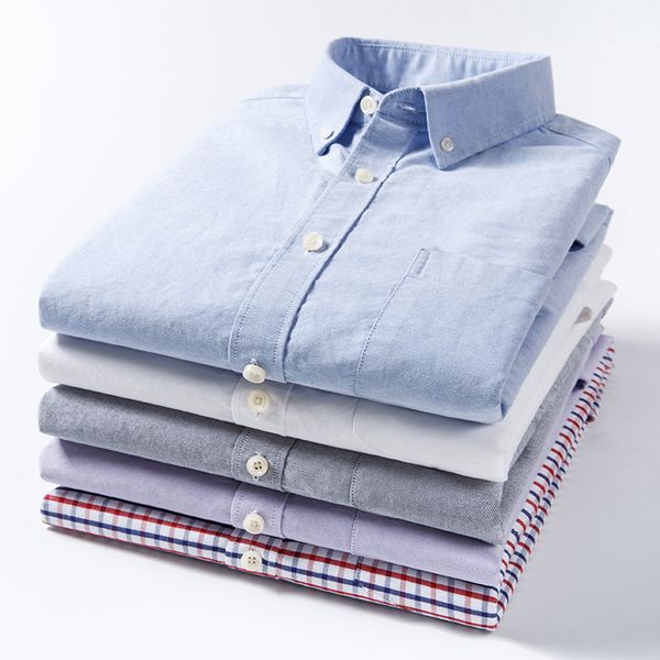men's pure cotton oxford dress shirts long sleeve fashion plaid stripe solid business social soft smart casual shirts, White;black
men's pure cotton oxford dress shirts long sleeve fashion plaid stripe solid business social soft smart casual shirts, White;black