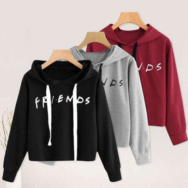 2018 new friends printing hoodies sweatshirts harajuku crew neck sweats drawstring women clothing feminina loose women clothing fall ale, Black
2018 new friends printing hoodies sweatshirts harajuku crew neck sweats drawstring women clothing feminina loose women clothing fall ale, Black