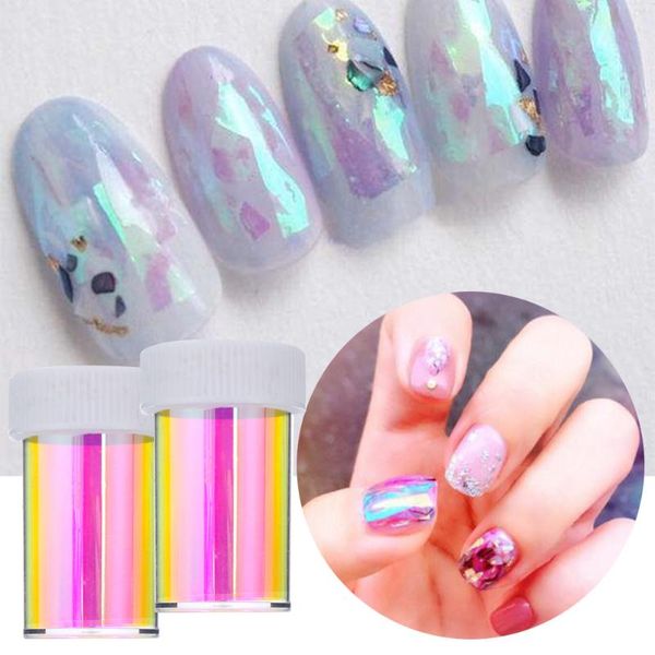 1pc holographic pearl laser nail transfer foil diy craft broken glass mirror foil metallic nail transfer sticker art decor, Black
1pc holographic pearl laser nail transfer foil diy craft broken glass mirror foil metallic nail transfer sticker art decor, Black