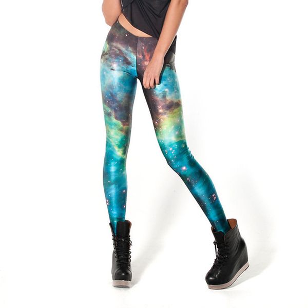 women's tight leggings sports fitness badminton running casual fashion colorful nebula pattern printed ankle pants leggings, Black
women's tight leggings sports fitness badminton running casual fashion colorful nebula pattern printed ankle pants leggings, Black