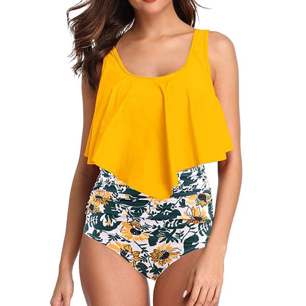 2019 summer women two piece plus size backless halter beach printed swimwear set monokini bikiny bikini maillot biquini, White;black
2019 summer women two piece plus size backless halter beach printed swimwear set monokini bikiny bikini maillot biquini, White;black