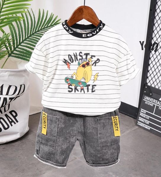 kids clothes set children boys girls summer korean cartoon leisure sets short sleeve t-shirt + denim shorts 2-7years, White
kids clothes set children boys girls summer korean cartoon leisure sets short sleeve t-shirt + denim shorts 2-7years, White