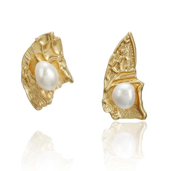 1 pair jewelry big irregular asymmtry simulated pearl earrings for women matte metal gold color earring boho wedding earings, Golden
1 pair jewelry big irregular asymmtry simulated pearl earrings for women matte metal gold color earring boho wedding earings, Golden