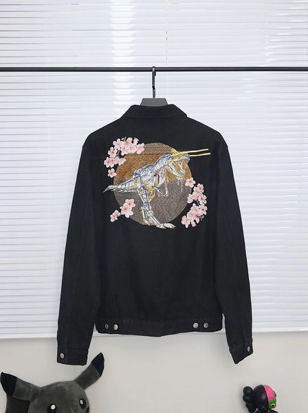 men's denim clothing loose ladies short denim jacket dinosaur cherry embroidery jackets men and women casual short coat 2019 new coats, Black;brown
men's denim clothing loose ladies short denim jacket dinosaur cherry embroidery jackets men and women casual short coat 2019 new coats, Black;brown