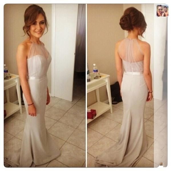 fairy style sheer crepe halter neck wedding bridesmaid dresses backless 2018 spring fashion brides of honor prom gowns mermaid cheap, White;pink
fairy style sheer crepe halter neck wedding bridesmaid dresses backless 2018 spring fashion brides of honor prom gowns mermaid cheap, White;pink