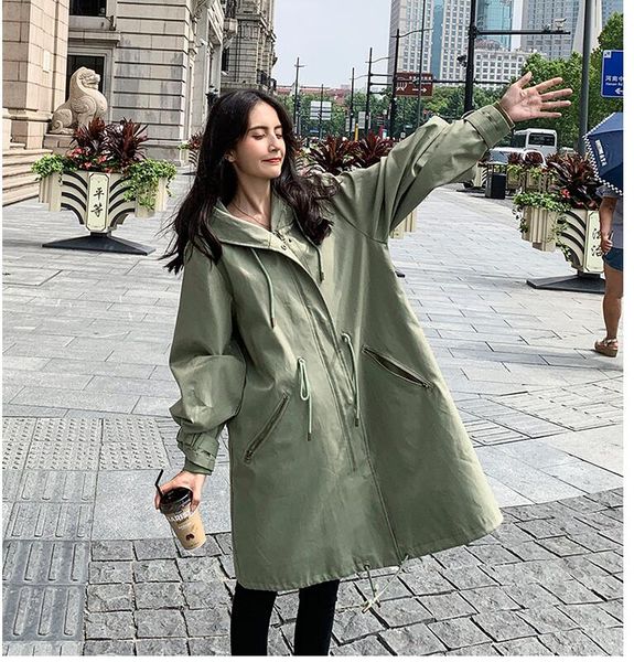 korea brand new fashion 2019 fall /autumn casual zipper pockets sashes simple classic trench coat chic female windbreaker, Tan;black
korea brand new fashion 2019 fall /autumn casual zipper pockets sashes simple classic trench coat chic female windbreaker, Tan;black
